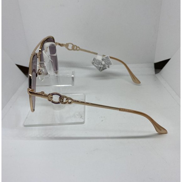 Guess GF0344 28U Aviator Pilot Sunglasses Rose Gold Lavender Lens 56-17-135 *2 - Picture 6 of 7